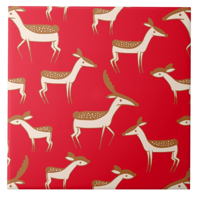 Carreau Bébé mignon cerf et famille (Devant)