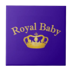 Carreau Bébé royal avec la couronne d'or