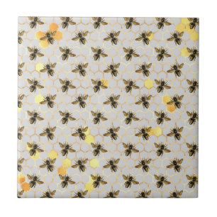 Carreau Bees Gold Honeycomb