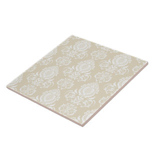 Carreau Beige. Modèle Damask.