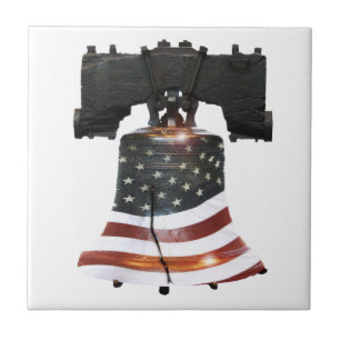 Carreau Bell Liberty avec drapeau américain