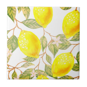 Carreau Belle aquarelle design citron
