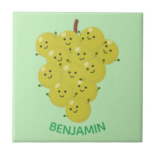 Carreau Belle bande de raisins amusante illustration
