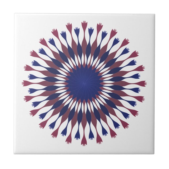 Carreau Belle céramique Lotus Flower Tile (Devant)