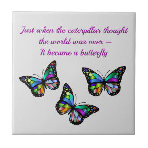 Carreau Belle Citation Inspirationnelle du Cocon Papillon
