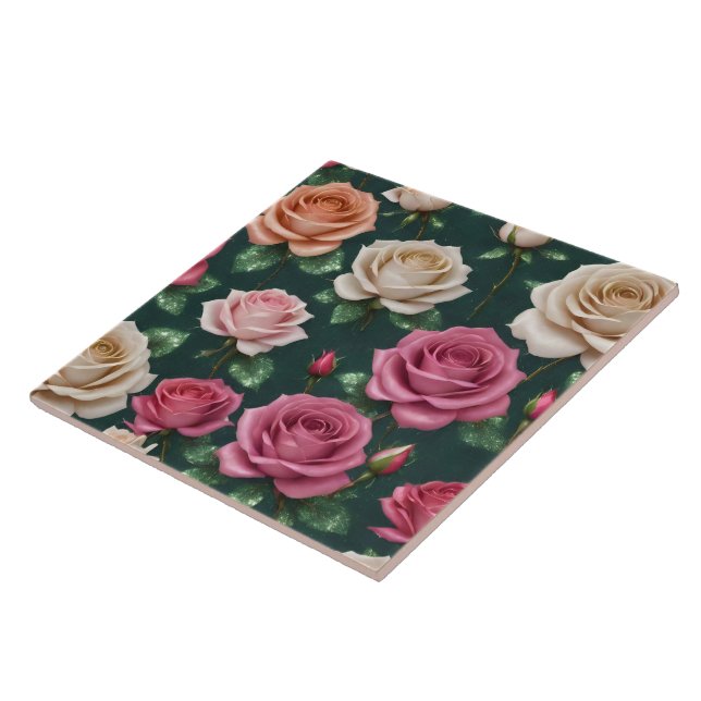 Carreau Belle collection Rose de lin moderne (Côté)