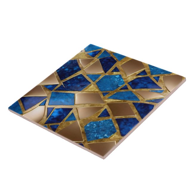 Carreau Belle collection tendance Ocean Blue Gold (Côté)