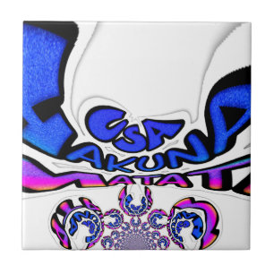 Carreau Belle Extraordinaire USA Fun Text Art Motif Design