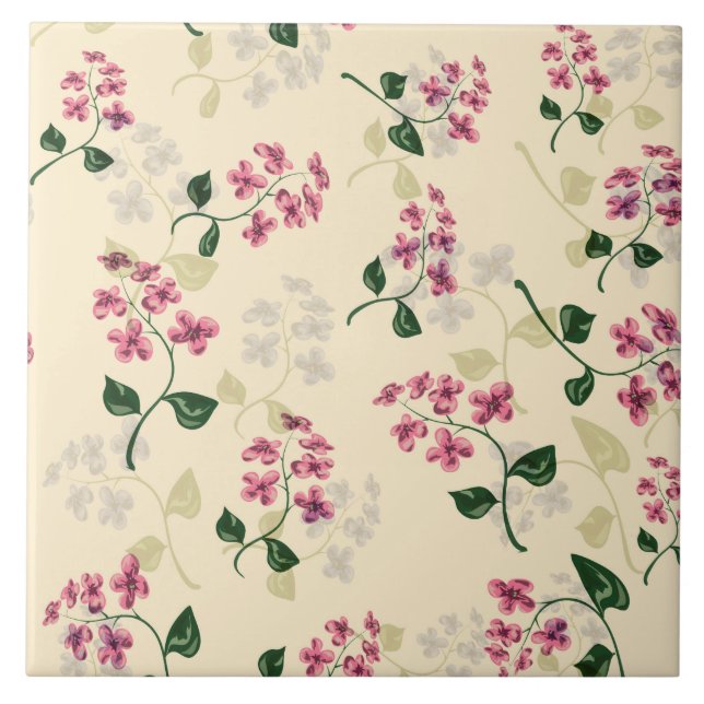 Carreau Belle florale sans couture motif oubli-me-non pi (Devant)