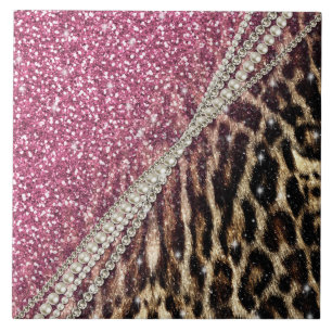 Carreau Belle impression de fausse fourrure chic leopard a