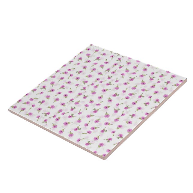 Carreau Belle Lavande Purple Daisy Design (Côté)