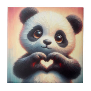 Carreau Belle Love Heart Panda