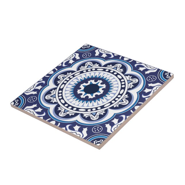 Carreau 💙 🤍 Belle Méditerranée Vintage Azulejos (Côté)