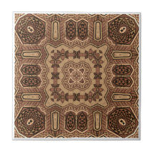 Belle Mosaïque Brown Mandala Motif sans couture