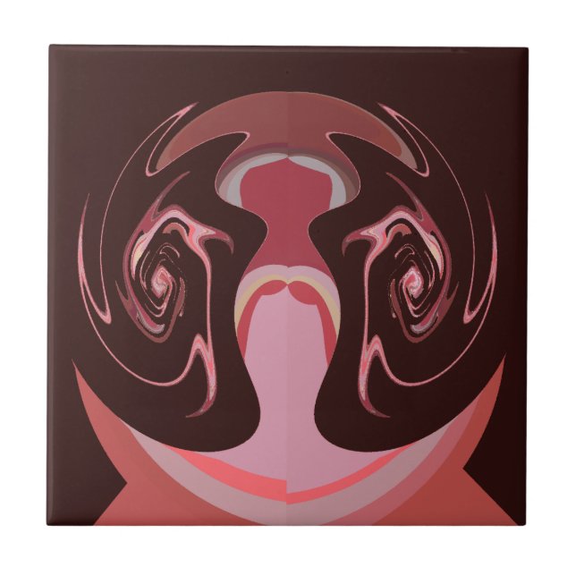 Carreau Belle Motif Maroon Africain Design d'impression (Devant)