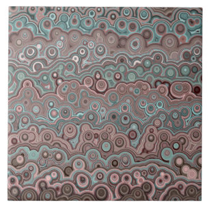 Carreau Belle motif rose rose bleu turquoise M2