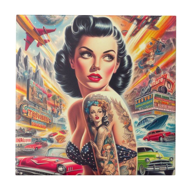 Carreau Belle pinceau Vintage (Devant)