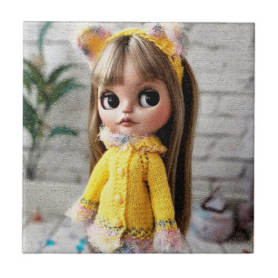 Carreau Belle poupée Blythe grands yeux mode style fun