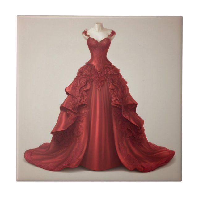 Carreau Belle robe rouge (Devant)