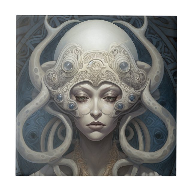Carreau Belle sorcière Demon Queen Imaginaire Art (Devant)