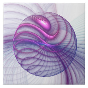 Carreau Belle Swing Moderne Art Fractal Abstrait Rose