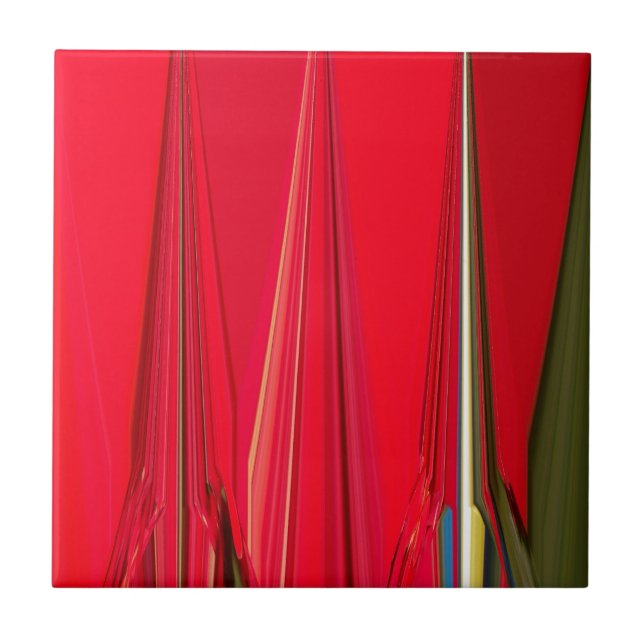 Carreau Belle texture rouge Couleur Art Abstrait (Devant)