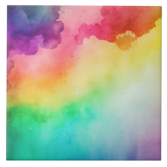 Carreau Belles couleurs arc-en-ciel Design abstrait (Devant)