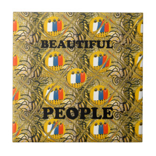 Carreau Belles Personnes Africaines Traditionnelle