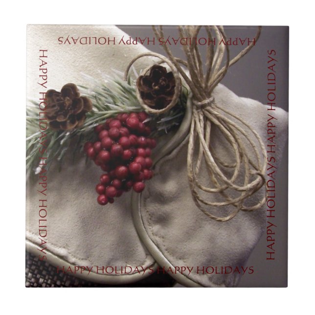 Carreau Berries et Pinecones (Devant)