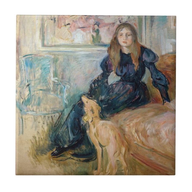 Carreau Berthe Morisot - Julie et son Greyhound Laerte (Devant)