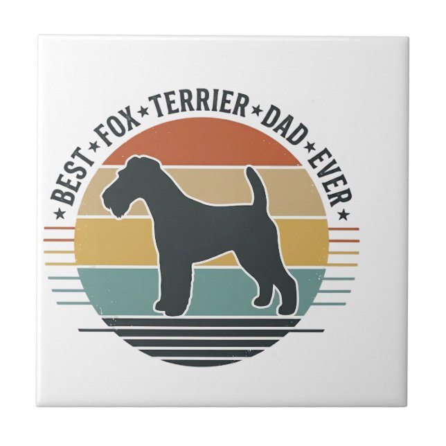 Carreau Best Fox Terrier Dad Ever Vintage Dog Shirt_1 (Devant)