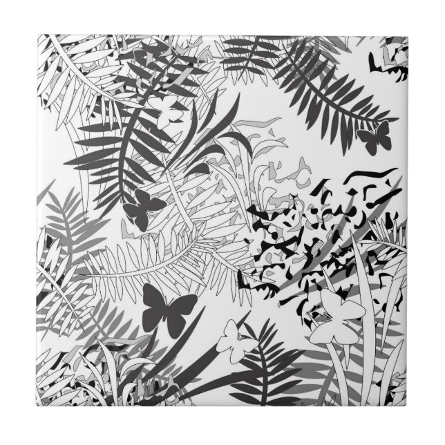 Carreau Beurre tropicale feuille de palme tropicale sans j (Devant)