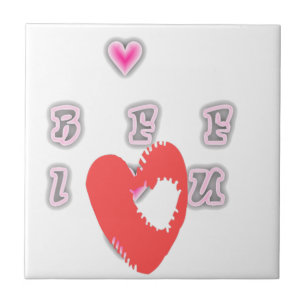 Carreau BFF. Best Friends Forever : I Love You Art Print