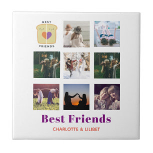 Carreau BFF Photo Collage Cadeau Peanutbeurre Jelly Sandwi
