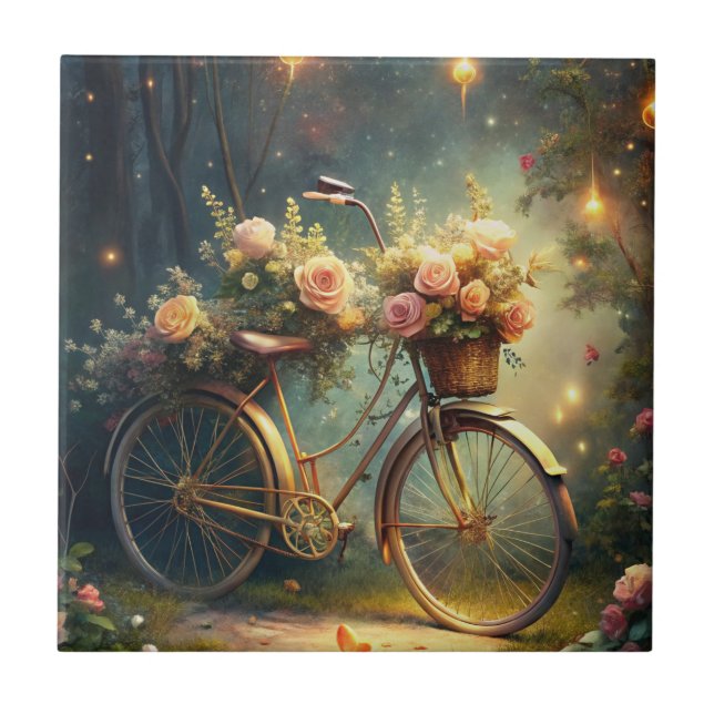 Carreau Bicycle and Flowers (Devant)