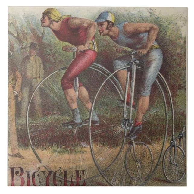 Carreau Bicyclettes victoriennes haute roue (Devant)