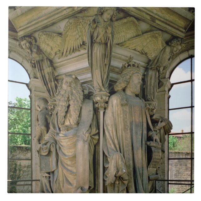 Carreau Bien de Moïse, de David et de Moïse, 1395-1404 (Devant)