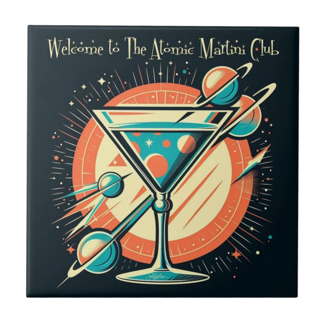 Carreau Bienvenue À L'Âge Spatiale Atomic Martini Club (Devant)