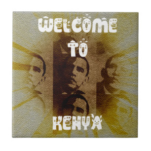 Carreau Bienvenue au Kenya avec Obama Collage