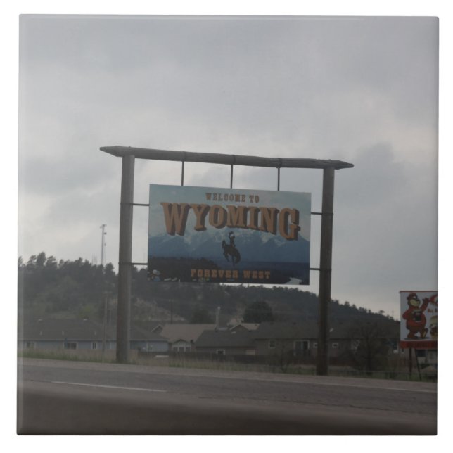 Carreau Bienvenue au Wyoming Carrelage en céramique (Devant)