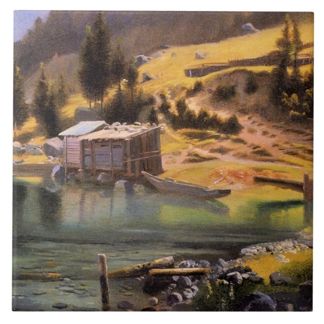 Carreau Bierstadt - Camp de pêche et de chasse, Alaska (Devant)