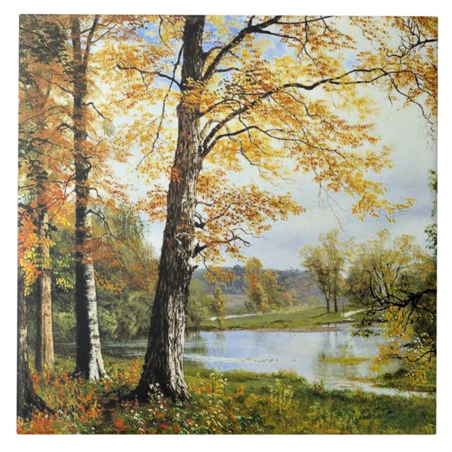 Carreau Bierstadt - Un Lac Calme, (Devant)