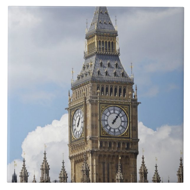 Carreau Big Ben et Chambres du Parlement, Londres, (Devant)