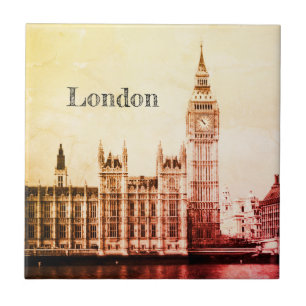 Carreau Big Ben Horloge & Londres, Westminster / Royaume-U
