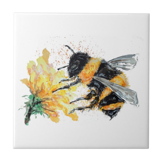 Carreau Big Honey Bee collecte du pollen (Devant)