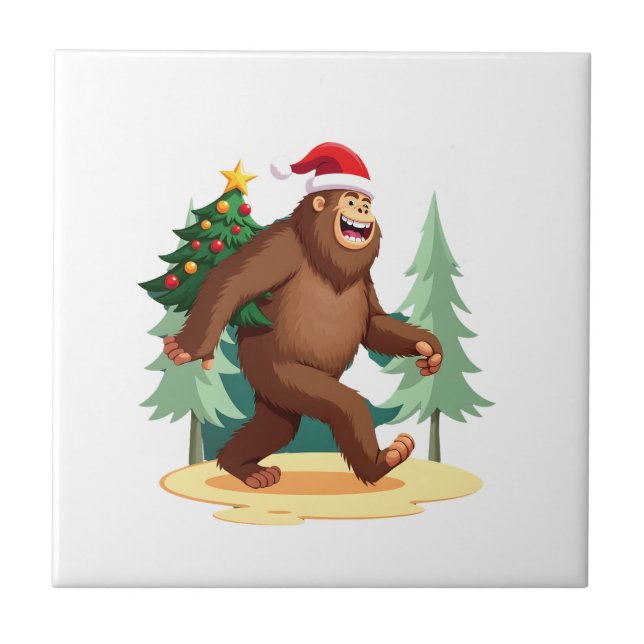 Carreau Bigfoot Christmas Tree Santa Hat (5) (Devant)