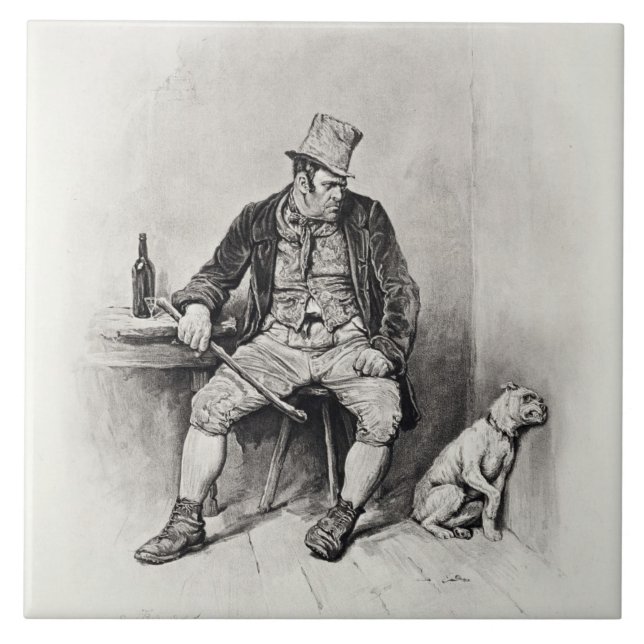 Carreau Bill Sykes et son chien, de 'Charles Dickens : UN (Devant)