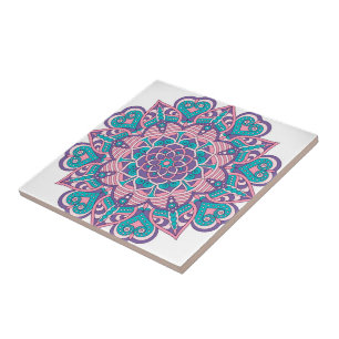 Carreau Billet d'impression de fleurs