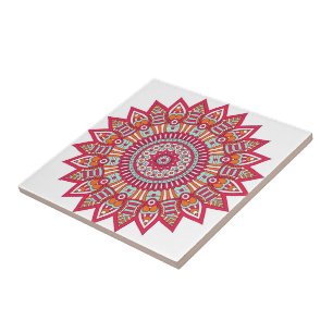 Carreau Billet d'impression de fleurs