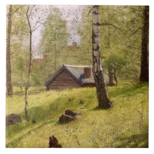 Carreau Birch Trees in the Swedish Countryside (Jansson)